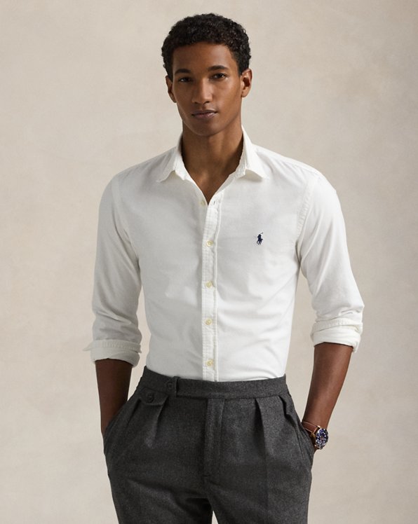 Slim Fit Garment-Dyed Oxford Shirt - Polo Ralph Lauren