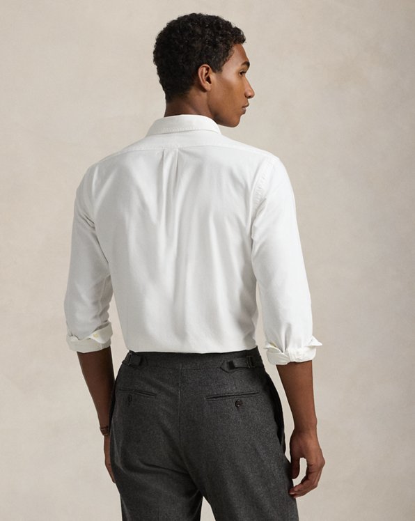 Slim Fit Garment-Dyed Oxford Shirt - Polo Ralph Lauren image 3