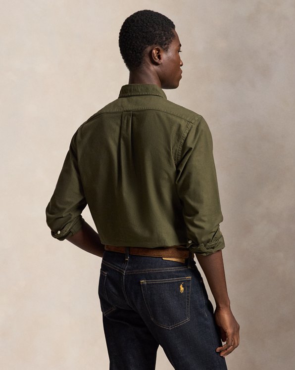 Custom Fit Garment-Dyed Oxford Shirt - Polo Ralph Lauren image 3