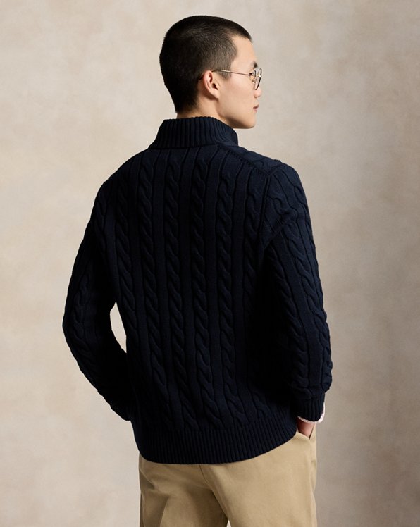 Cable-Knit Cotton Quarter-Zip Jumper - Polo Ralph Lauren image 3