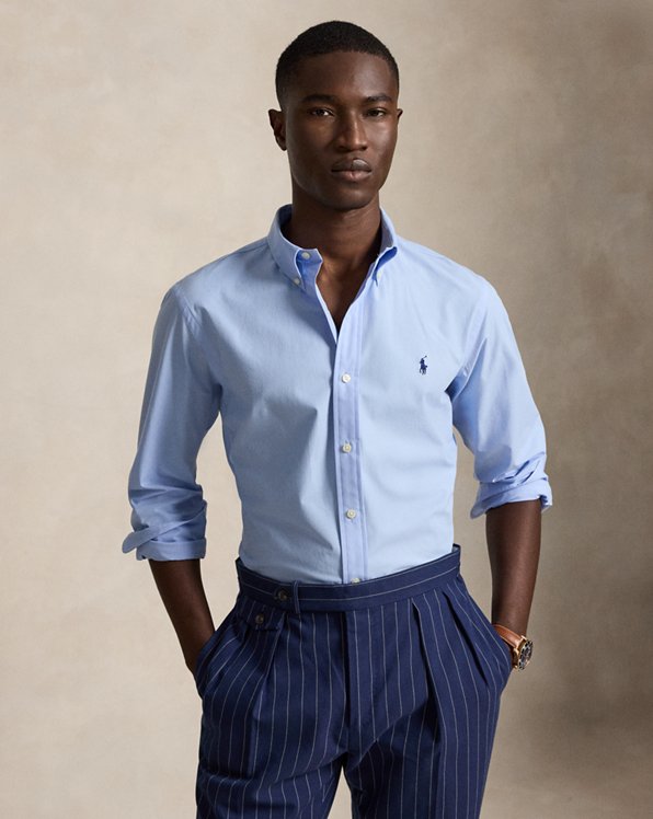 Custom Fit Stretch Poplin Shirt - Polo Ralph Lauren
